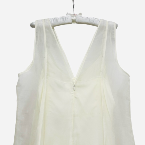 NEW J. Crew Collection Layered Organza Shift Dress in Ivory Lace Cream  Size 12